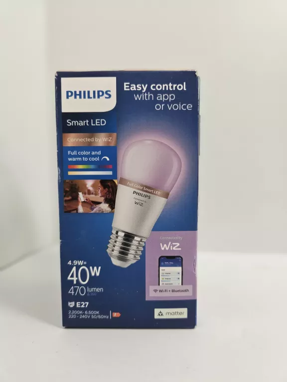 ŻARÓWKA LED E27 P45 4,9W = 40W PHILIPS