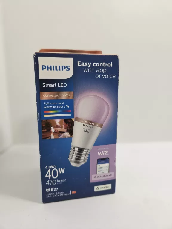 ŻARÓWKA LED E27 P45 4,9W = 40W PHILIPS
