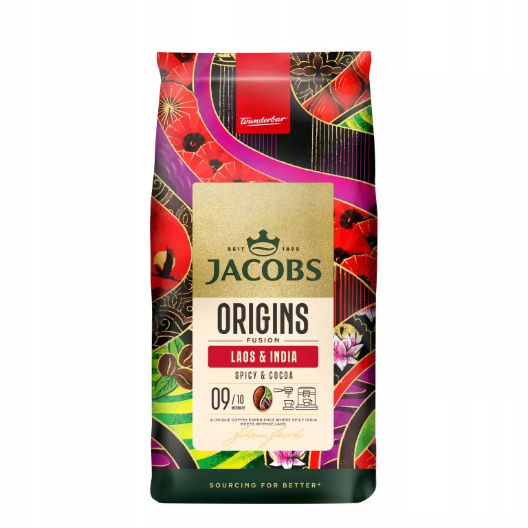 KAWA ZIARNISTA MIESZANA JACOBS ORIGINS FUSION INDIA & LAOS 1000 G OPIS