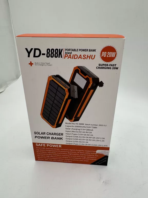 POWERBANK SOLARNY PAIDASHU YD-888K