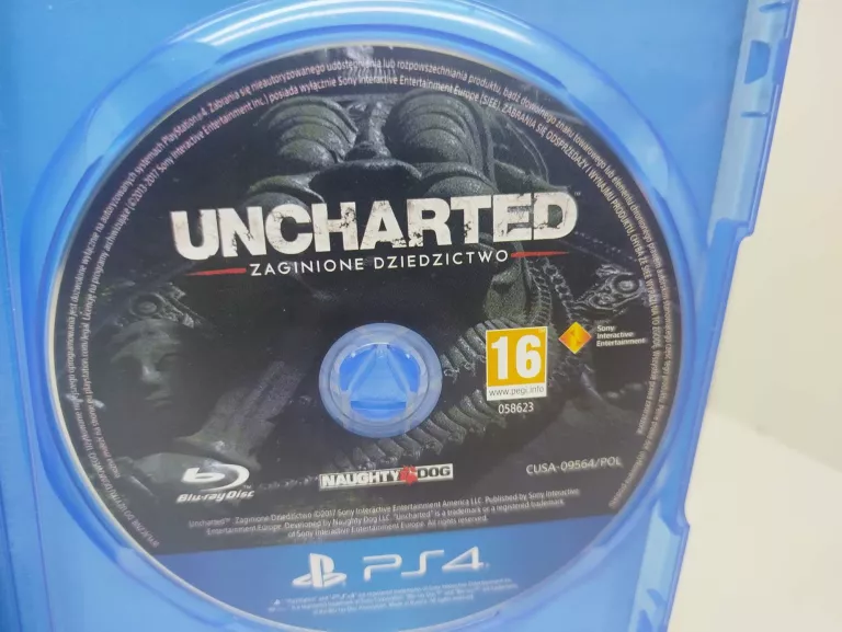 GRA PS4 UNCHARTED ZAGINIONE DZIEDZICTWO