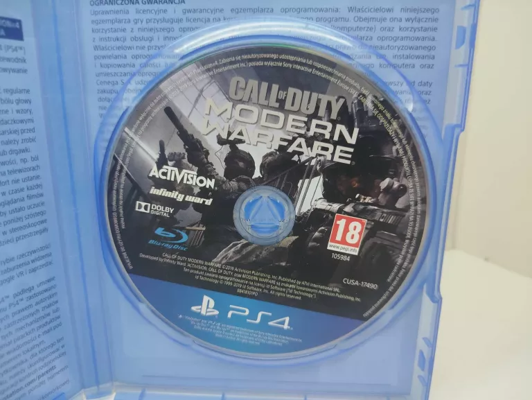 GRA PS4 CALL OF DUTY MODERN WARFARE