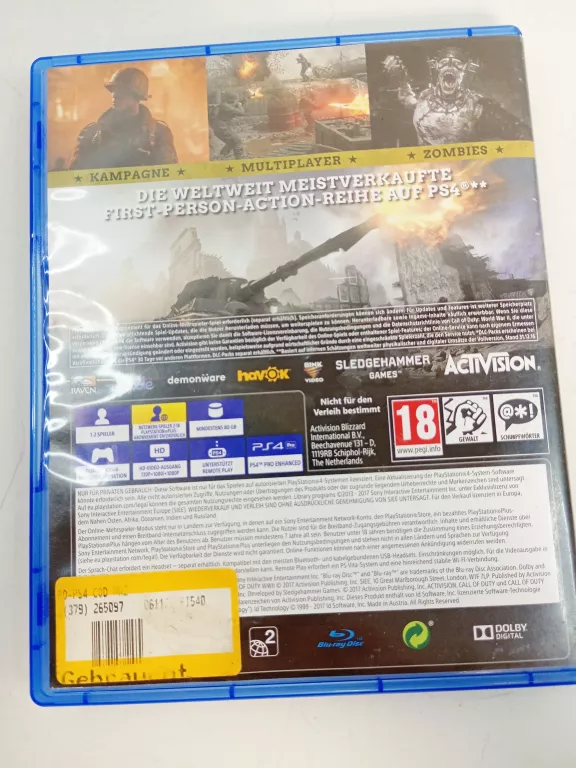 CALL OF DUTY: WWII PLAYSTATION 4