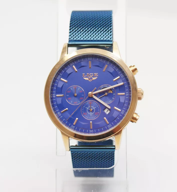 ZEGAREK LIGE BLUE GOLD CHRONOGRAPH