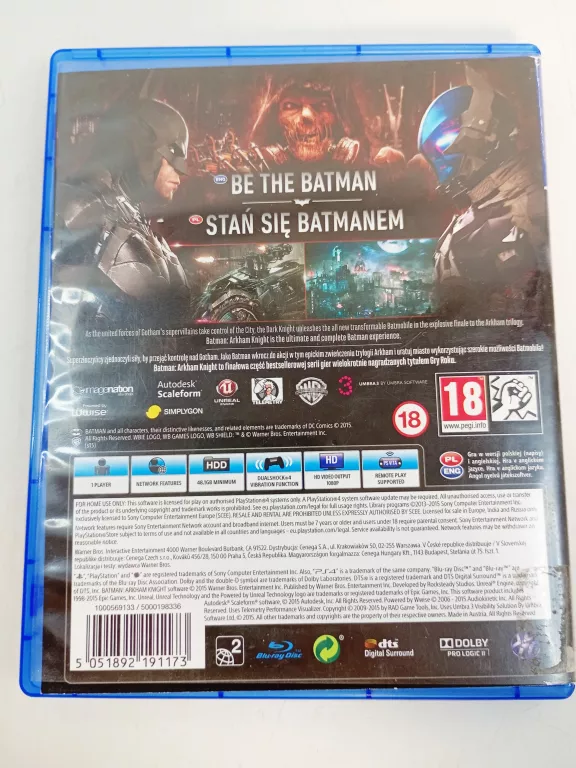 BATMAN: ARKHAM KNIGHT PLAYSTATION 4