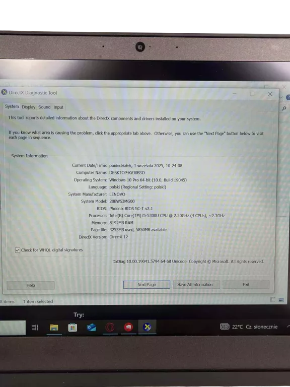 LAPTOP LENOVO THINKPAD T450 8/120GB