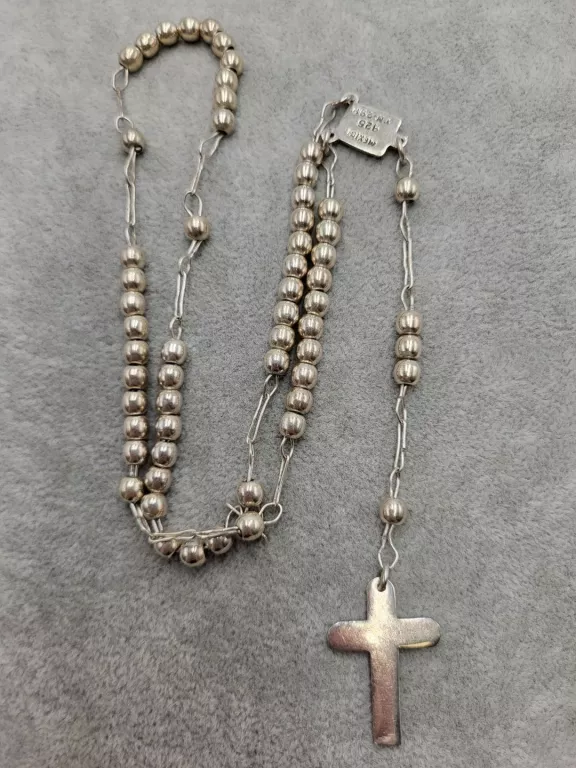RELIGIJNY SREBRNY RÓŻANIEC 25,61G P925 D35