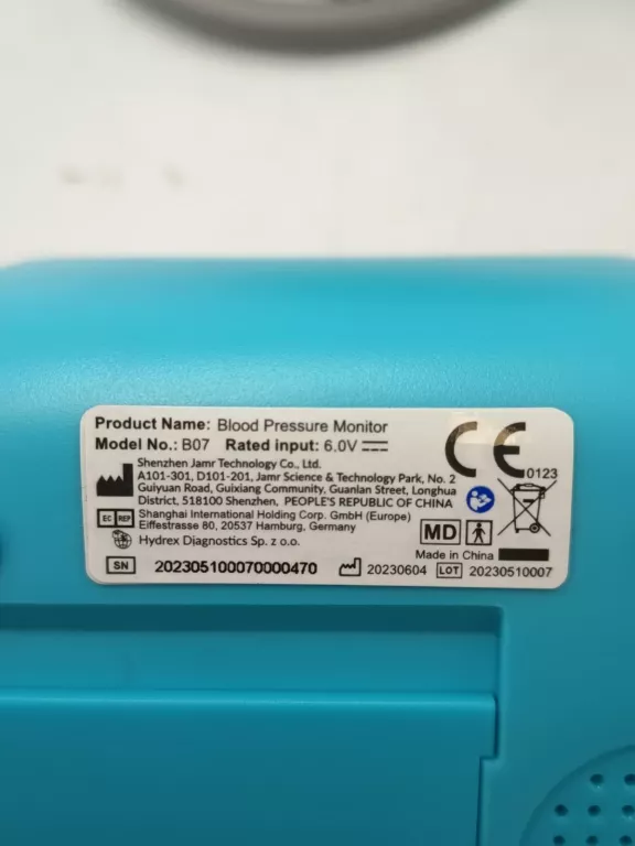 CIŚNIENIOMIERZ ELEKTRONICZNY CONTROLY B07 NA RAMIĘ