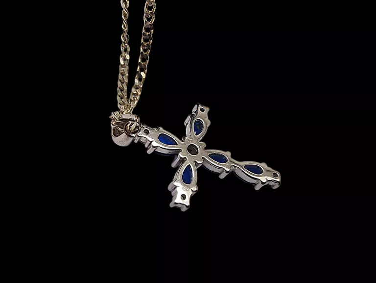 SREBRNY ŁAŃCUSZEK Z KRZYŻEM 925 5,13G D50