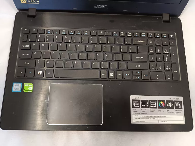 LAPTOP ACER F5-573G I5-7200U 8GB 1000 GF940MX