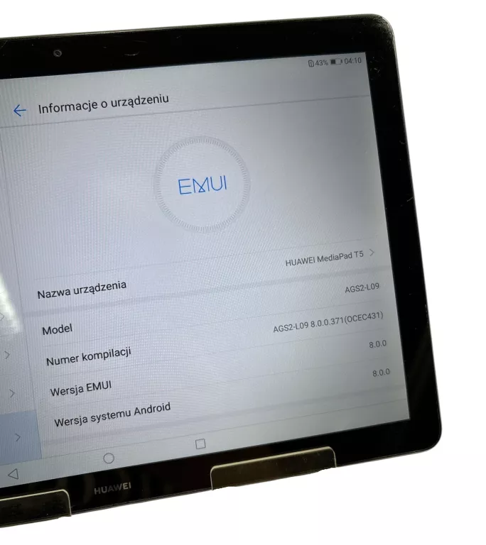 TABLET HUAWEI MEDIAPAD T5 PĘKNIĘTY RÓG