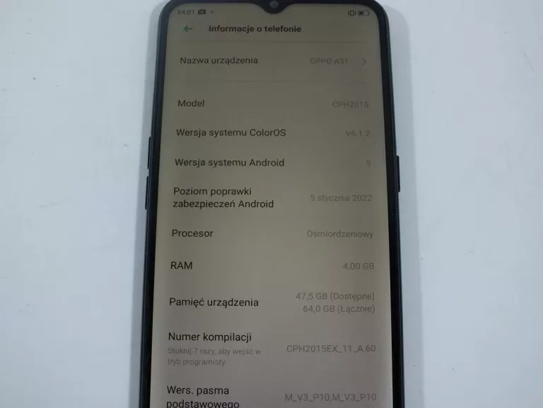 TELEFON OPPO A 31 +ŁAD PIN123456