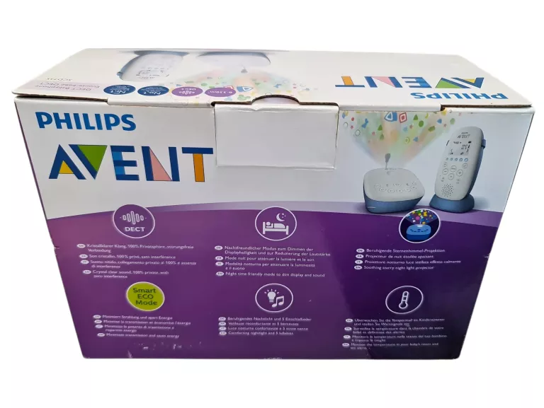 NANIA ELEKTRONICZNA PHILIPS Z KAMERĄ WIDEO PHILIPS AVENT SCD735 BIAŁA