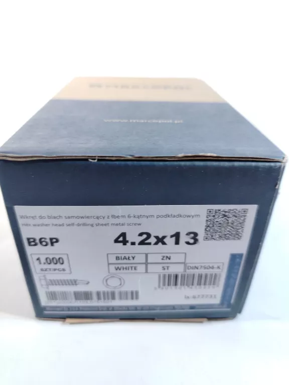 WKRĘT DO BLACH SAMOWIERCĄCY Z ŁBEM 6 KĄTNYM 4,2X13 LX:677731
