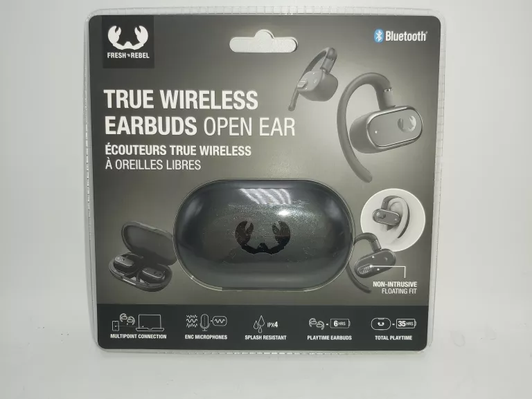SŁUCHAWKI BLUETOOTH FRESH 'N REBEL CZARNE OPEN EAR KOMPLET
