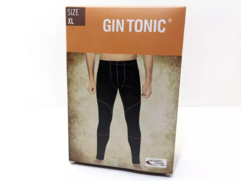 SZARE MĘSKIE SPORTOWE LEGGINSY GIN TONIC XL