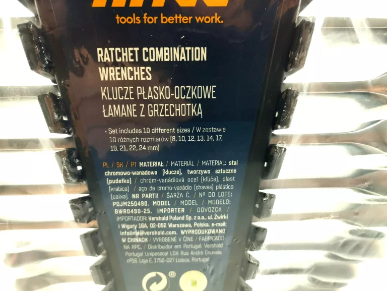 NITEO KLUCZE PŁASKO-NASADOWE PRZEGUBOWE CRV 8SZT
