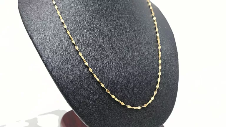 ZŁOTY ŁAŃCUSZEK W SPLOCIE DIAMENTOWYM PRÓBY 585 - 0,98G - DŁUGOŚĆ 41CM