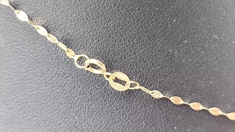 ZŁOTY ŁAŃCUSZEK W SPLOCIE DIAMENTOWYM PRÓBY 585 - 0,98G - DŁUGOŚĆ 41CM