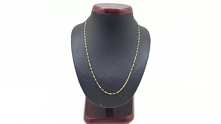 ZŁOTY ŁAŃCUSZEK W SPLOCIE DIAMENTOWYM PRÓBY 585 - 0,98G - DŁUGOŚĆ 41CM