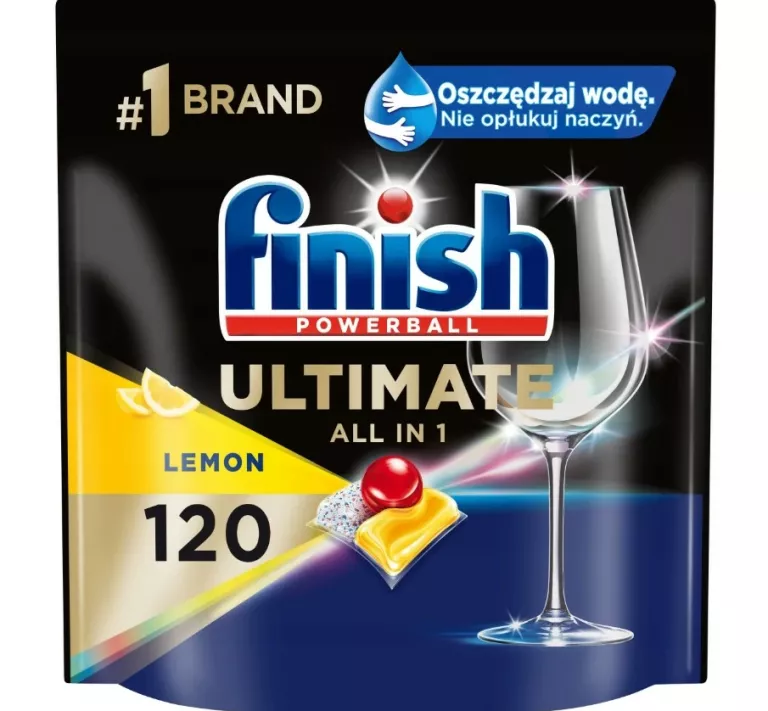 KAPSUŁKI DO ZMYWARKI FINISH POWERBALL ULTIMATE ALL IN 1 LEMON - 120 SZT.