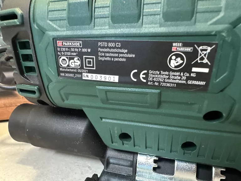 WYRZYNARKA PARKSIDE 800 W ZASILANIE SIECIOWE PUD
