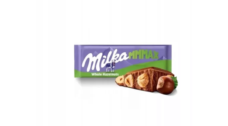 MILKA MMMAX WHOLE HAZELNUTS CZEKOLADA MLECZNA 250 G DATA 04/2026