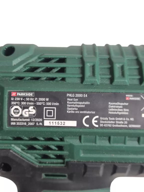 OPALARKA PARKSIDE PHLG 2000 E4 DOBRY STAN
