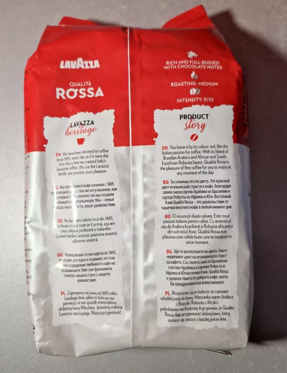 KAWA ZIARNISTA MIESZANA LAVAZZA QUALITA ROSSA 1000 G