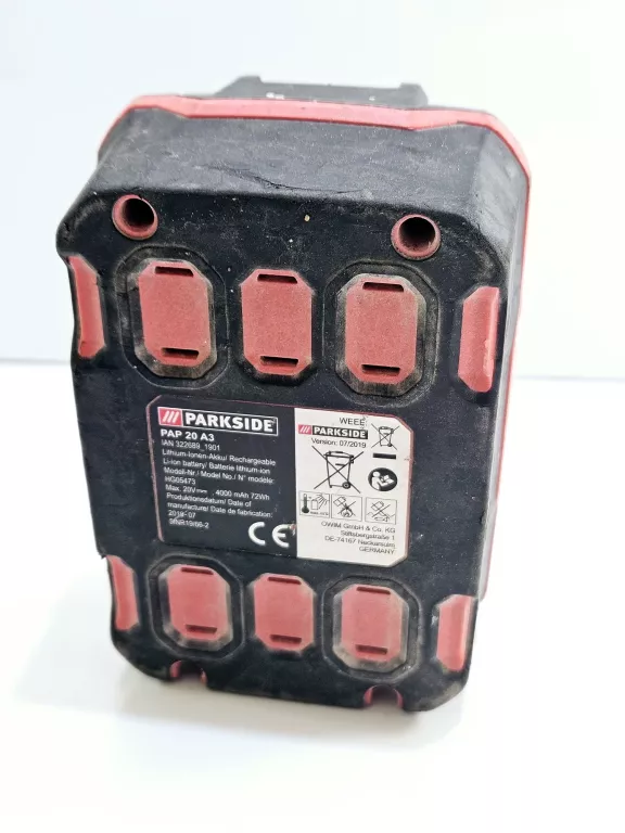 AKUMULATOR LITOWO-JONOWY PARKSIDE 20 V PAP 20 A3
