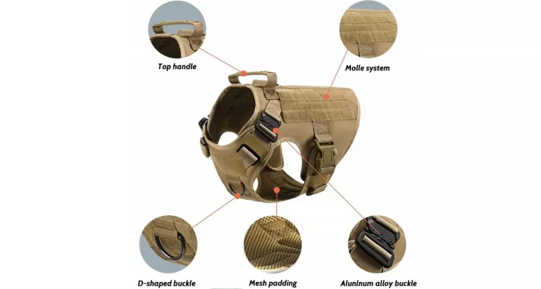FEIMAX TAKTYCZNE SZELKI DLA PSA KOLOR CAMO KAMUFLAŻ ROZMIAR XL PZ11492