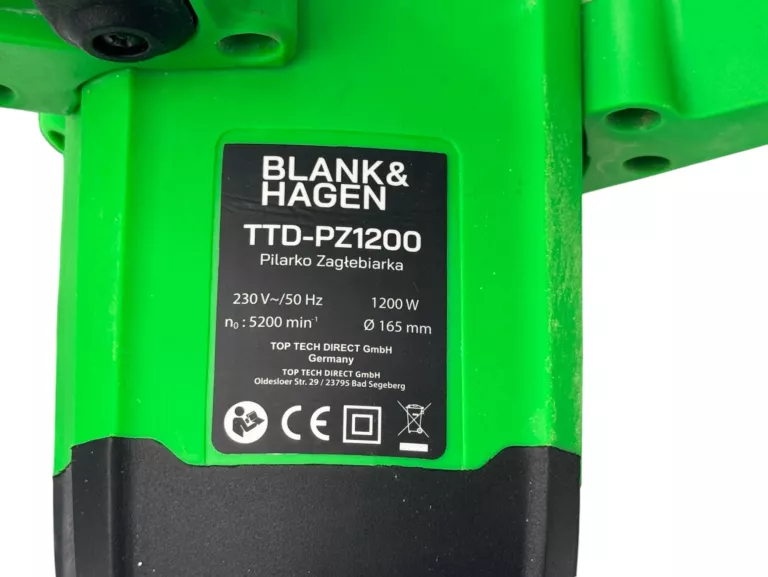 PILARKO-ZAGŁĘBIARKA TARCZOWA BLANK&HAGEN TTD-PZ1200 165MM 1200W