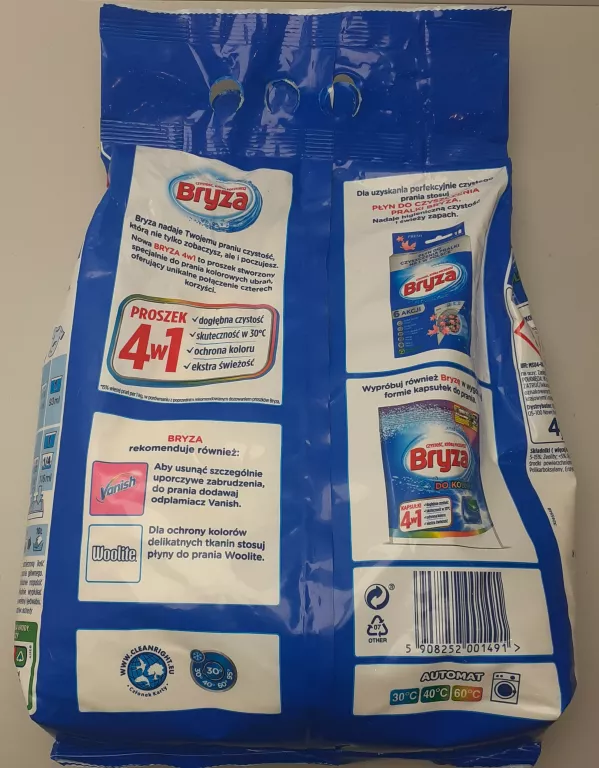 BRYZA COLOR 4W1 PROSZEK DO PRANIA 4,55KG (90PR)