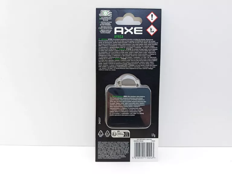 ZAPACH SAMOCHODOWY ODŚWIEŻACZ POWIETRZA DO KRATKI NAWIEWU AXE AFRICA