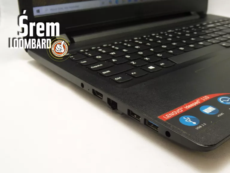 LAPTOP LENOVO IDEAPAD 110-15IBR, CELERON N3060, 4GB/1TB, WIN 10, ŁAD