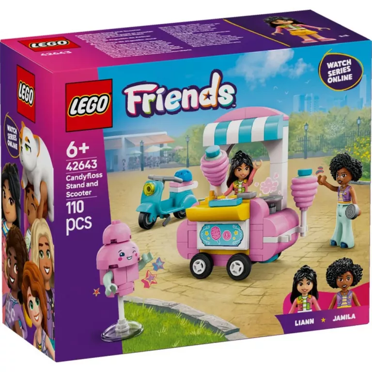 LEGO FRIENDS STOISKO Z WATĄ CUKROWĄ I SKUTER 42643