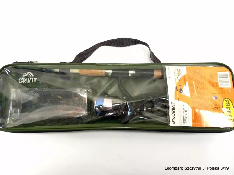 WĘDKA SPIN-TROUT 210-5 KOŁOWROTEK CRIVIT 4BB + GUMKI, ETUI,