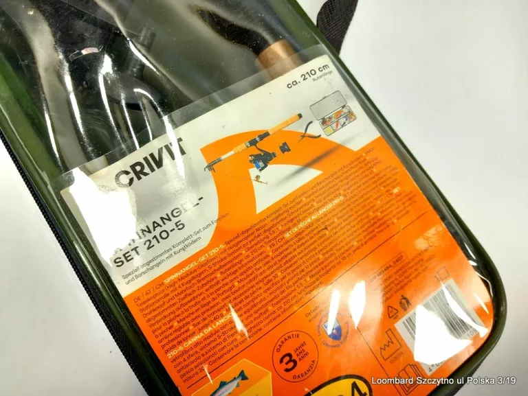 WĘDKA SPIN-TROUT 210-5 KOŁOWROTEK CRIVIT 4BB + GUMKI, ETUI,