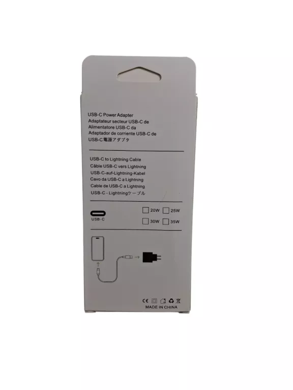 ŁADOWARKA USB-C TO LIGHTNING BIAŁA