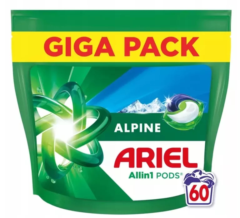 ARIEL ALL IN 1 PODS DETERGENT DO PRALKI W KAPSUŁKACH ALPINE 60PRAŃ