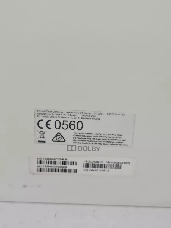 TABLET LENOVO TAB 2 A8-50L 1/16GB