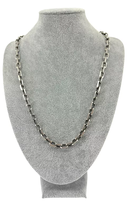 SREBRNY ŁAŃCUSZEK ANKIER – 925 – 34,80 G DŁUGOŚĆ 50 CM