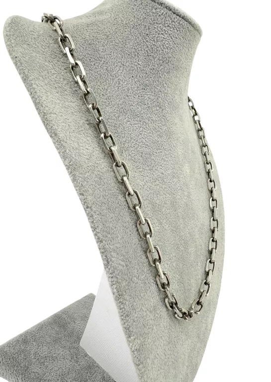 SREBRNY ŁAŃCUSZEK ANKIER – 925 – 34,80 G DŁUGOŚĆ 50 CM