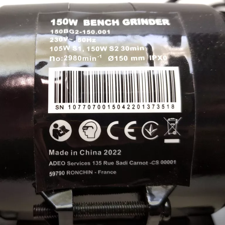 SZLIFIERKA STOŁOWA 150W 150MM