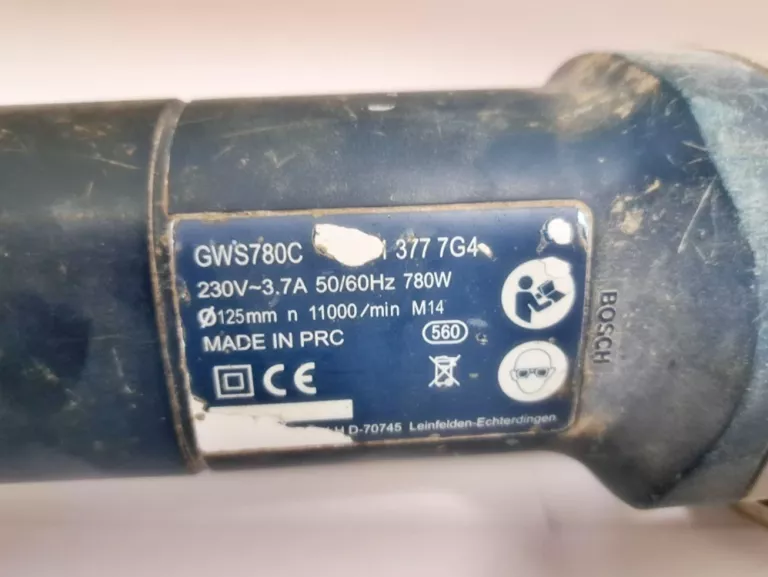 SZLIFIERKA KĄTOWA BOSCH GWS 780 C PROFESSIONAL