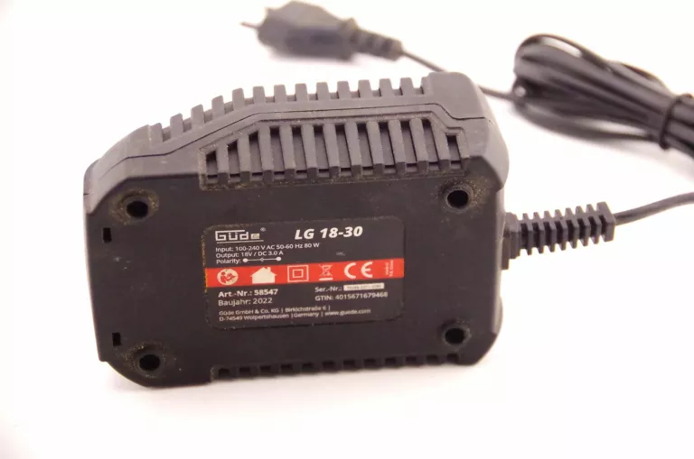 OKAZAŁA ŁADOWARKA GUDE  GÜDE 58547 LG 18-30, 18V E3, 3A, 80W