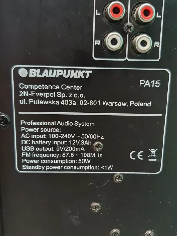 GŁOŚNIK BLAUPUNKT PA15