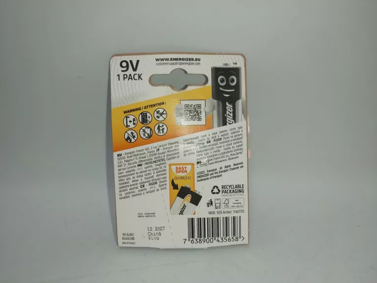 BATERIA ENERGIZER 9V 6LR61