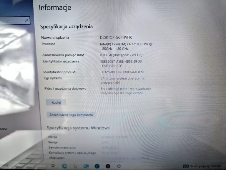 LAPTOP TOSHIBA SATELLITE C50-B-10P 249GB/8GB/INTEL CORE I3 + ZASILACZ
