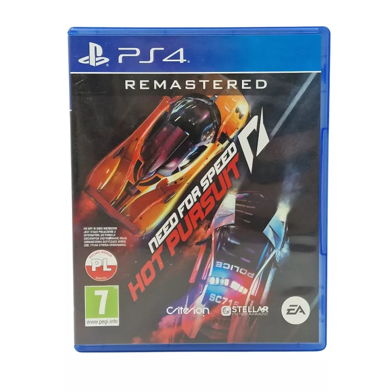 GRA NEED FOR SPEED: HOT PURSUIT REMASTERED / PS4